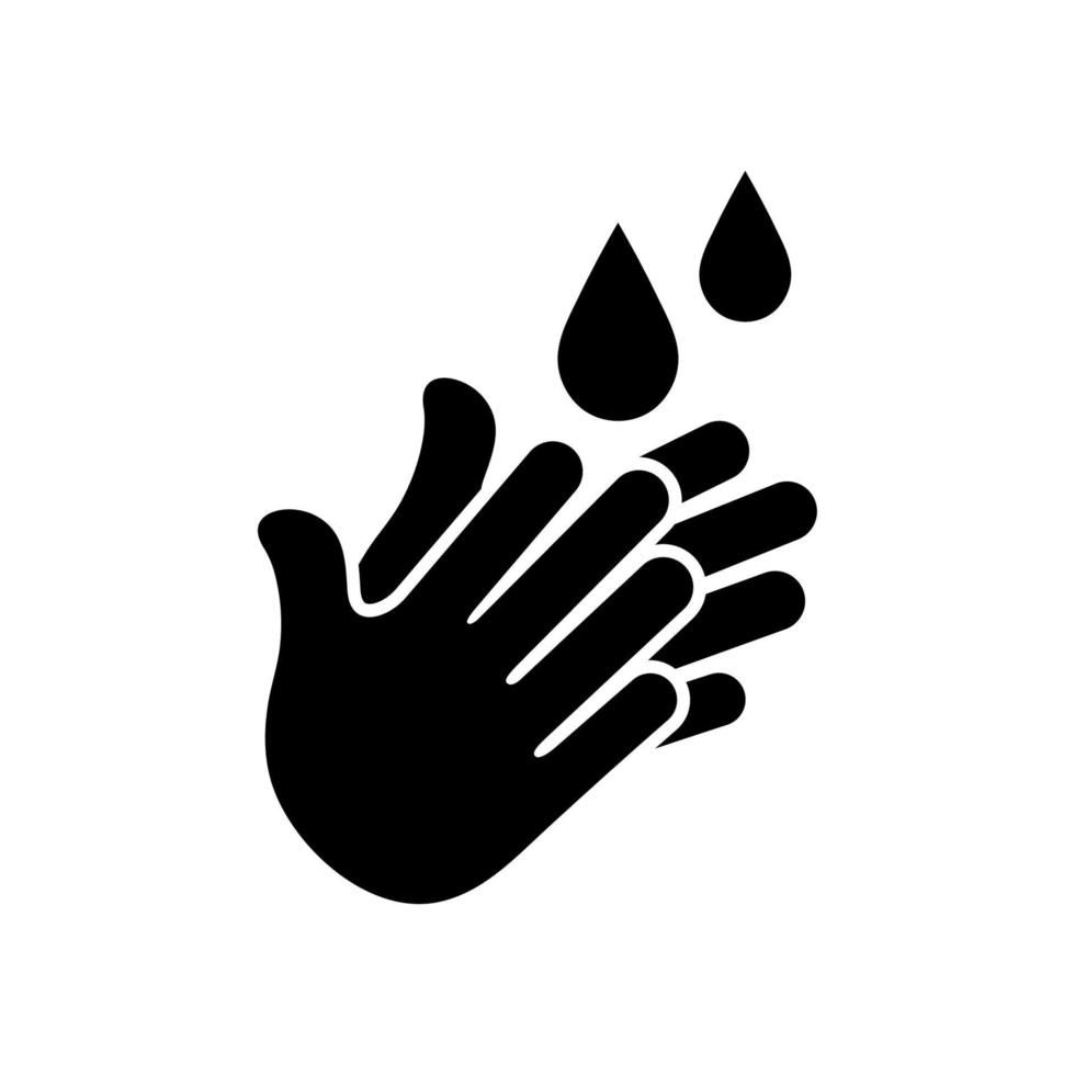 Hand wash flat icon symbol. vector