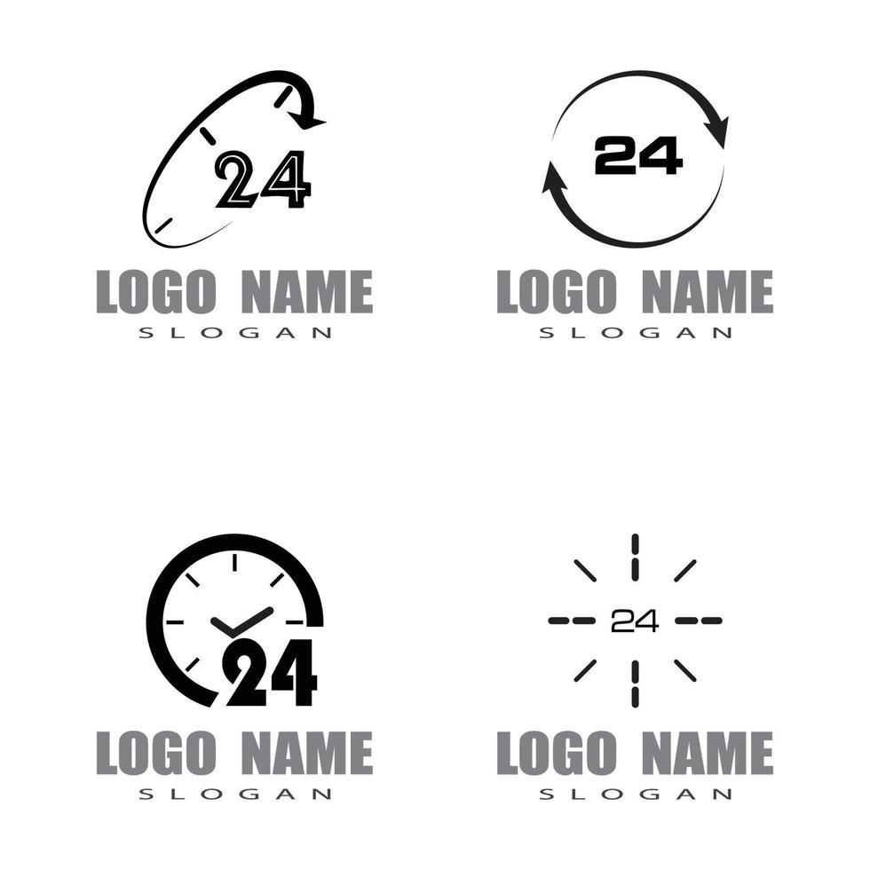 24 Hour icon vector illustration design template