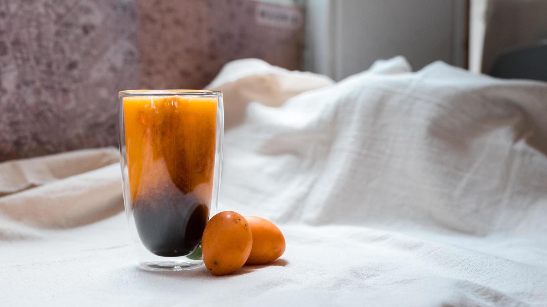 Smoothie with espresso shots photo