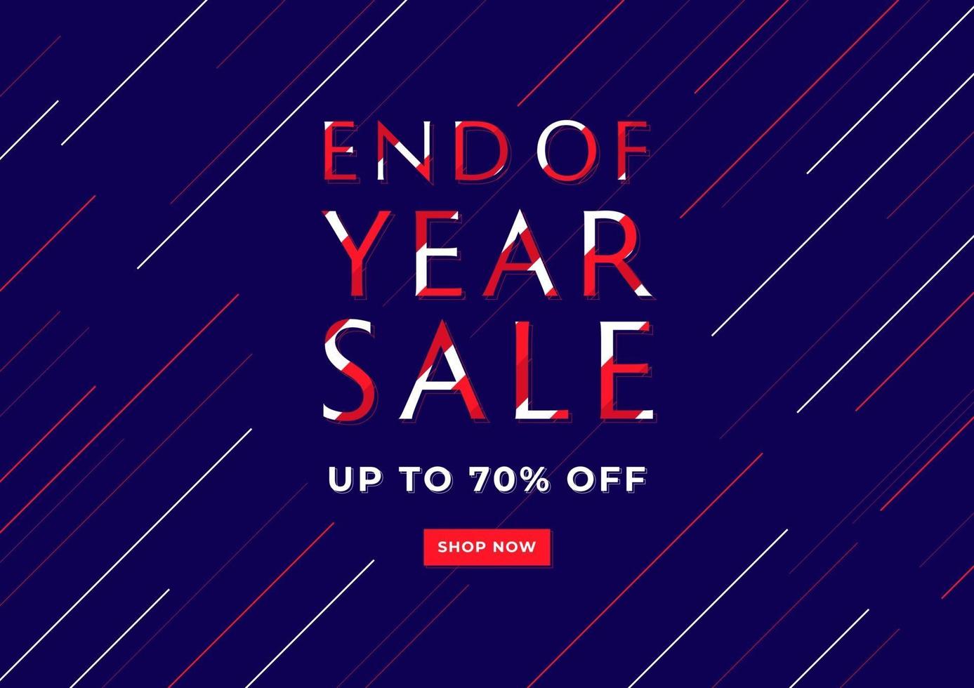 End of year sale banner. Sale banner template design. vector