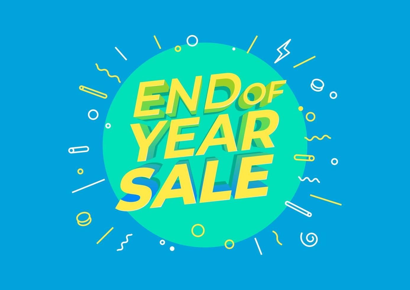 End of year sale banner. Sale banner template design. vector