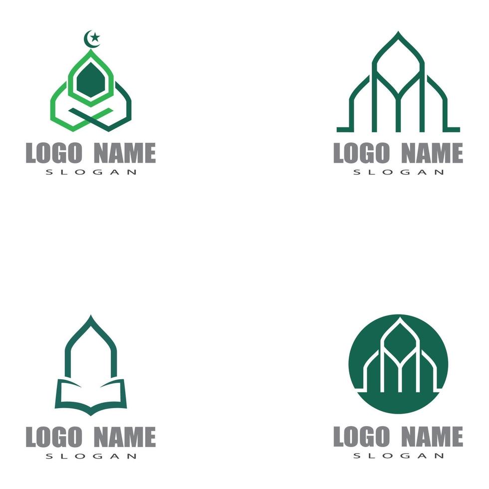 Mosque Logo Template vector symbol illustration design