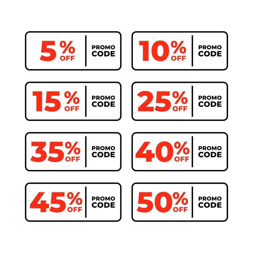 Promo code tag. Promotion code sign isolated on white background. vector