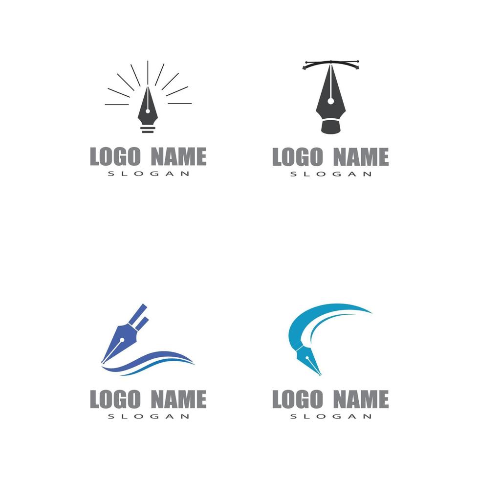 Pen tool icons vector