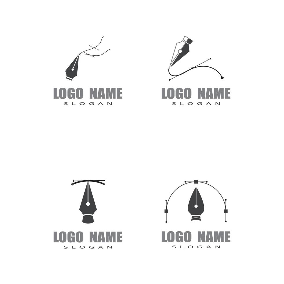 Pen tool icons vector