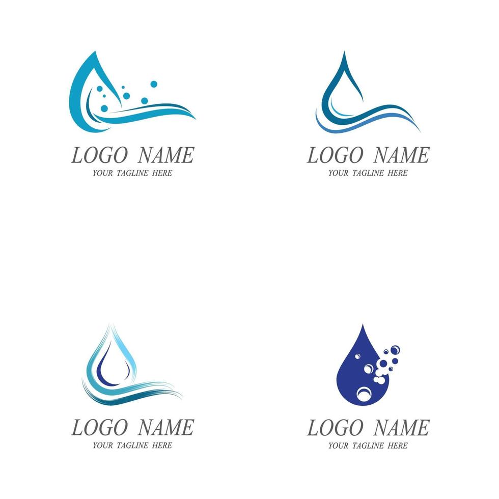 Diseño de ilustración de vector de plantilla de logotipo de gota de agua