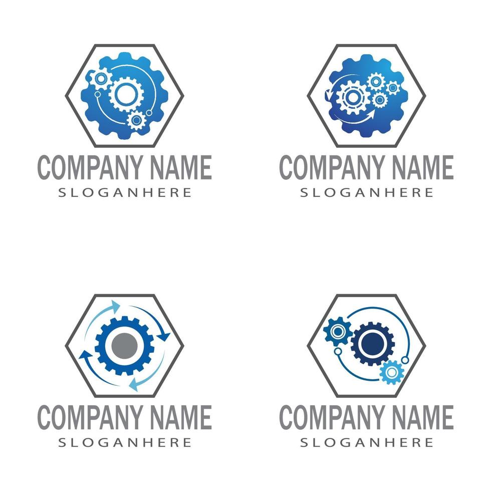 Gear Logo Template vector icon illustration design