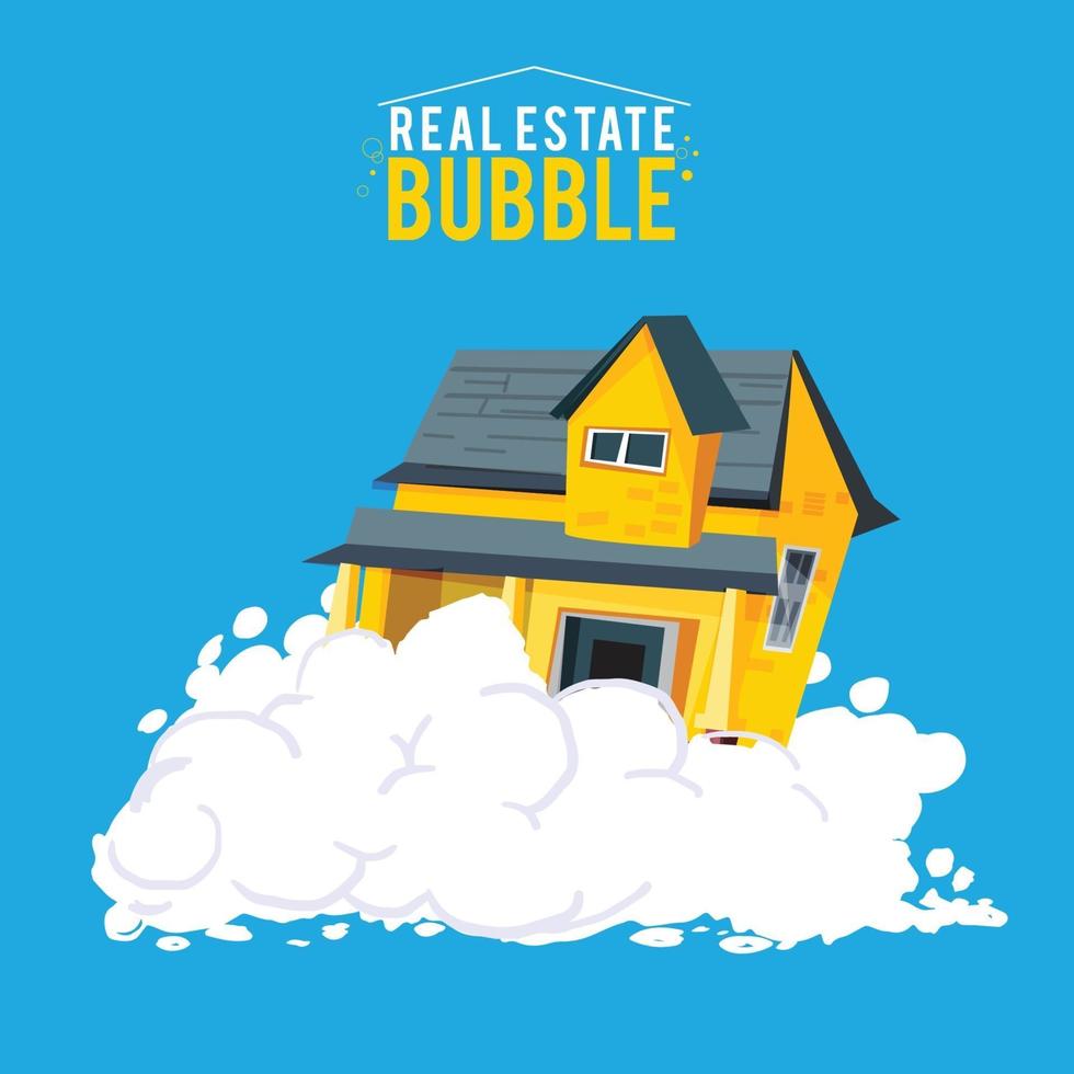 A real estate bubble or property bubble vector