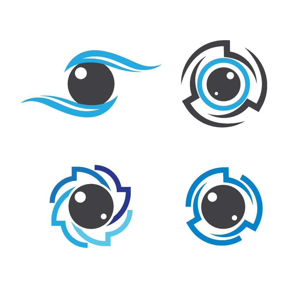 conjunto de imágenes de logo de cuidado de los ojos vector