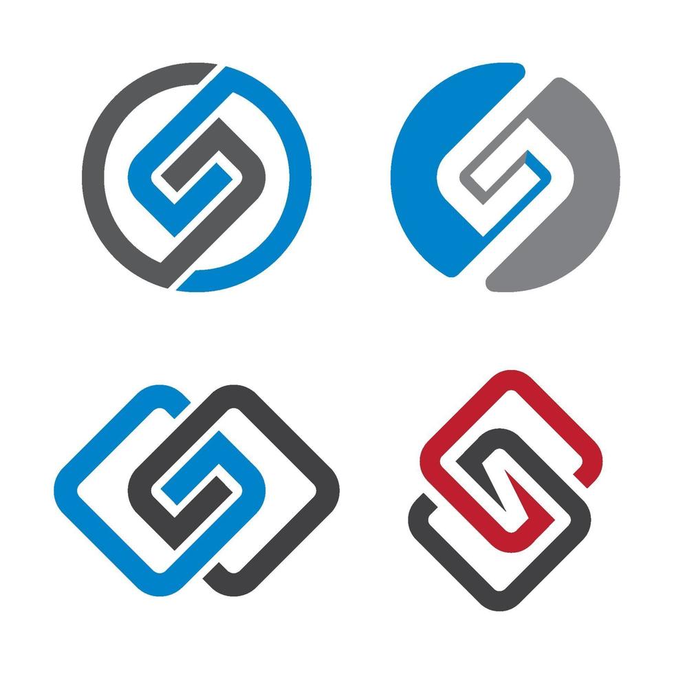 Letter s logo images set vector