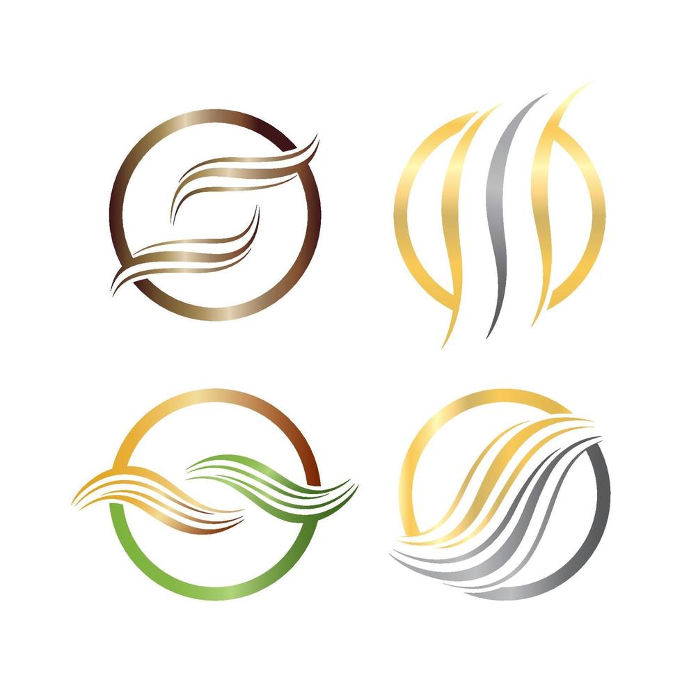 Hair logo and symbol vector icon set