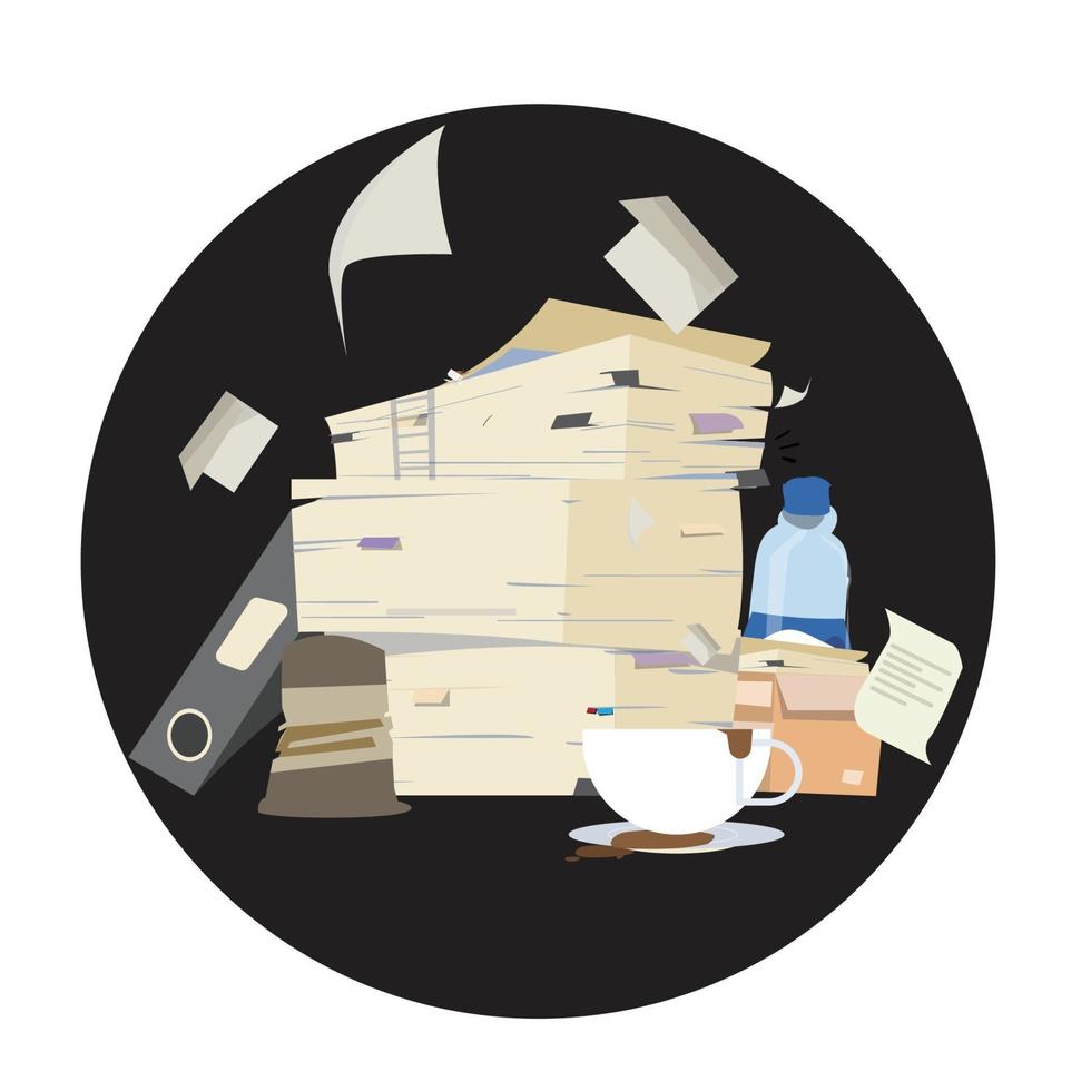 Busy working concept vector