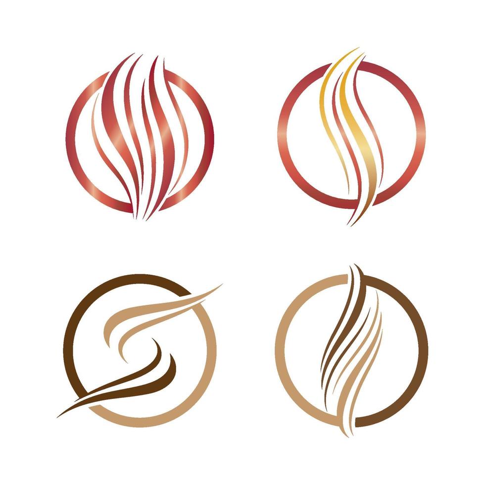 Hair logo and symbol vector icon set