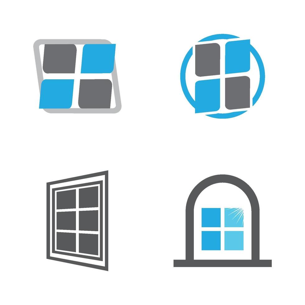 conjunto de ilustraciones de imágenes de logotipo de ventana vector