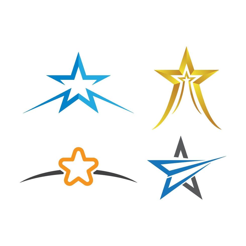 conjunto de imágenes de logotipo de estrella vector