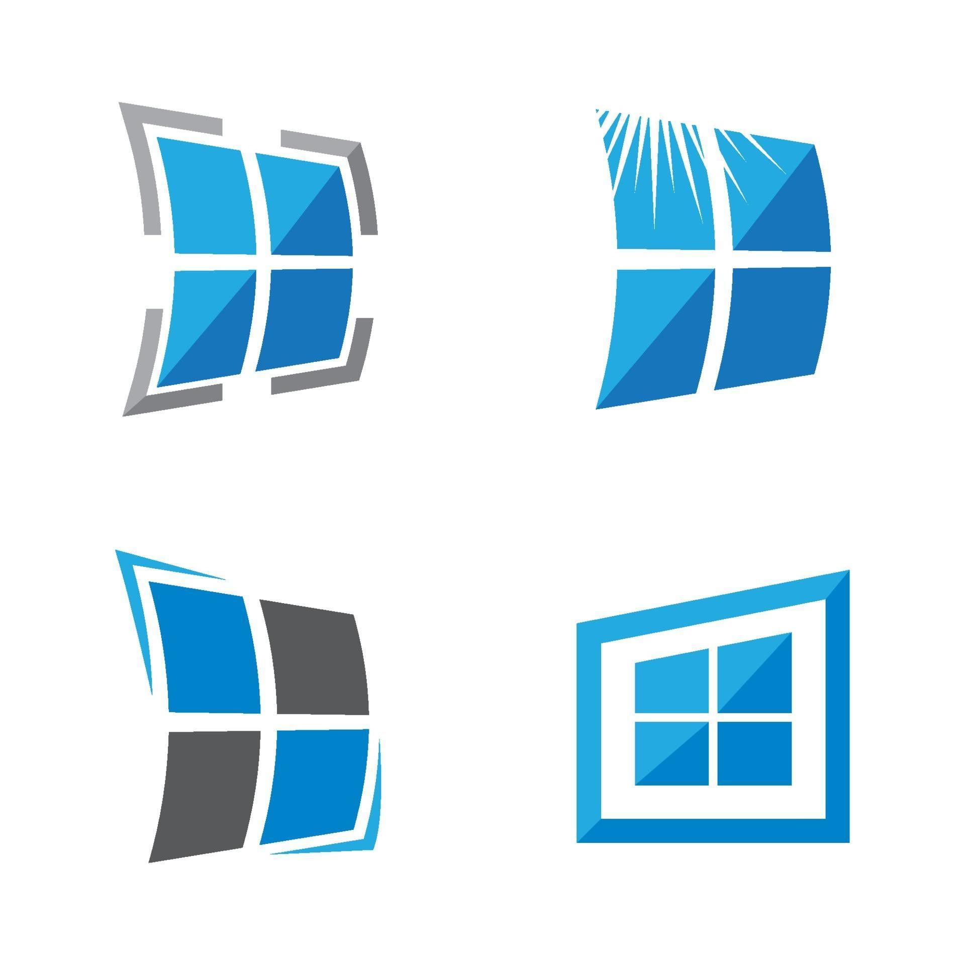 Window logo images illustration set 2192400 Vector Art at Vecteezy