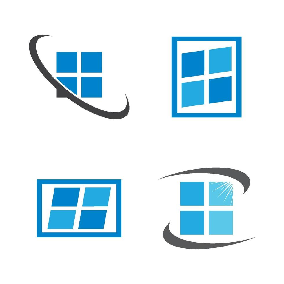 Window logo images illustration set vector