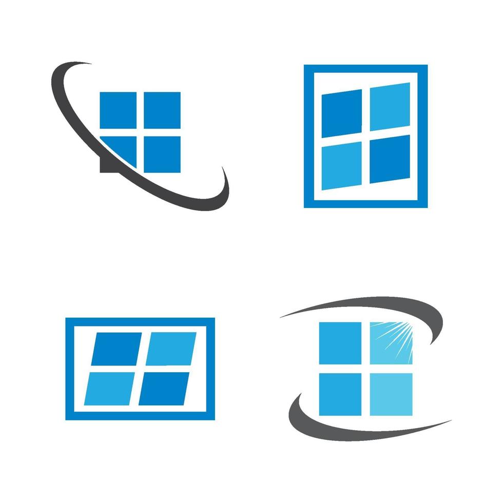 conjunto de ilustraciones de imágenes de logotipo de ventana vector