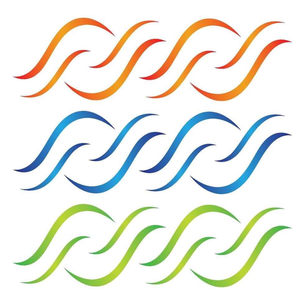 conjunto de imágenes de logotipo de onda de agua vector