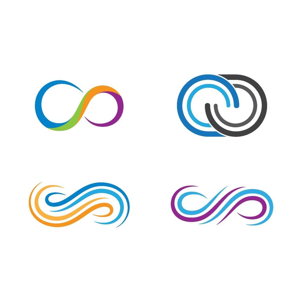 conjunto de imágenes de logotipo infinito vector