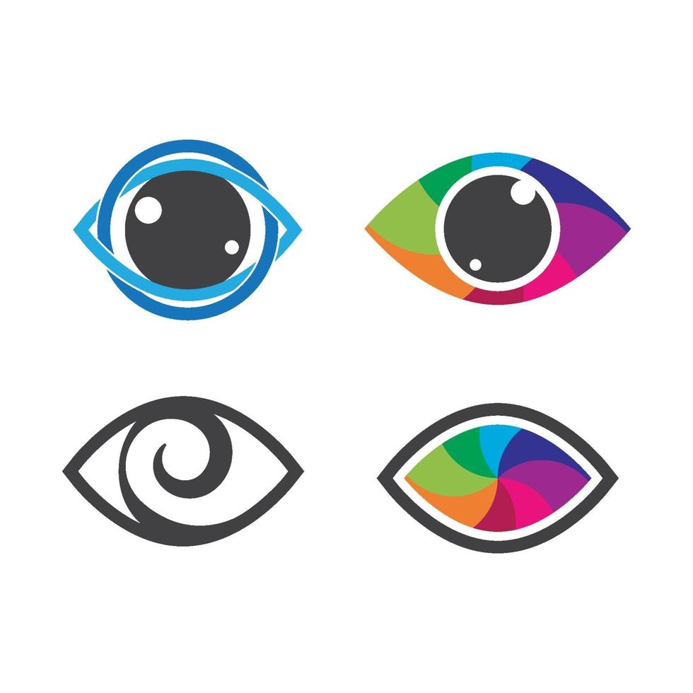 conjunto de imágenes de logo de cuidado de los ojos vector