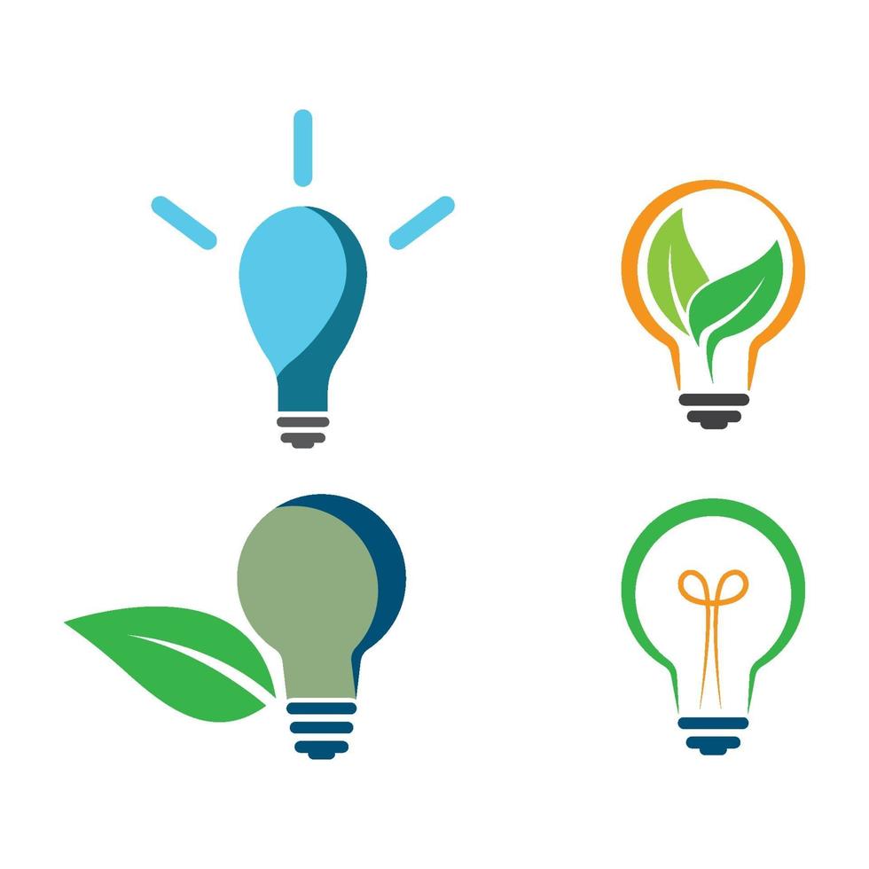 Lightbulb logo images set vector