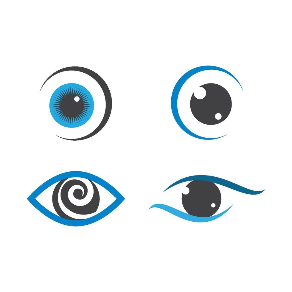 conjunto de imágenes de logo de cuidado de los ojos vector