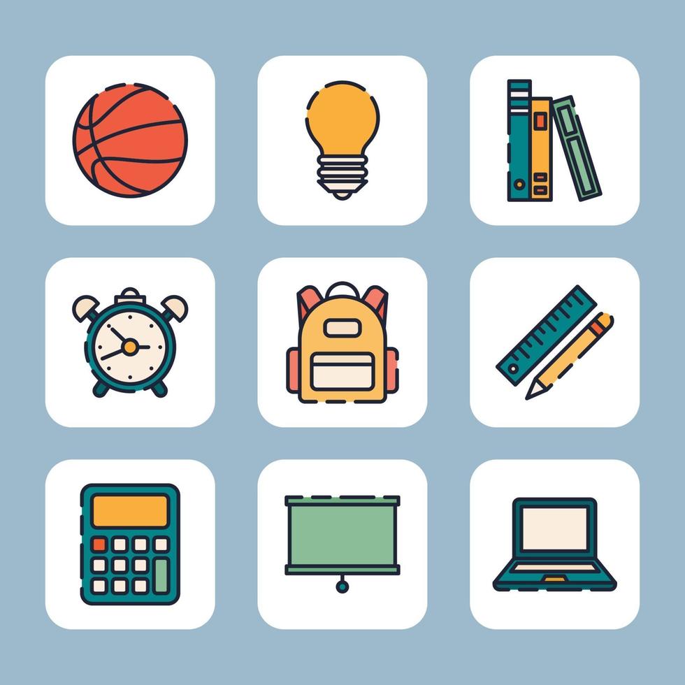 Stuff For Going To School vector