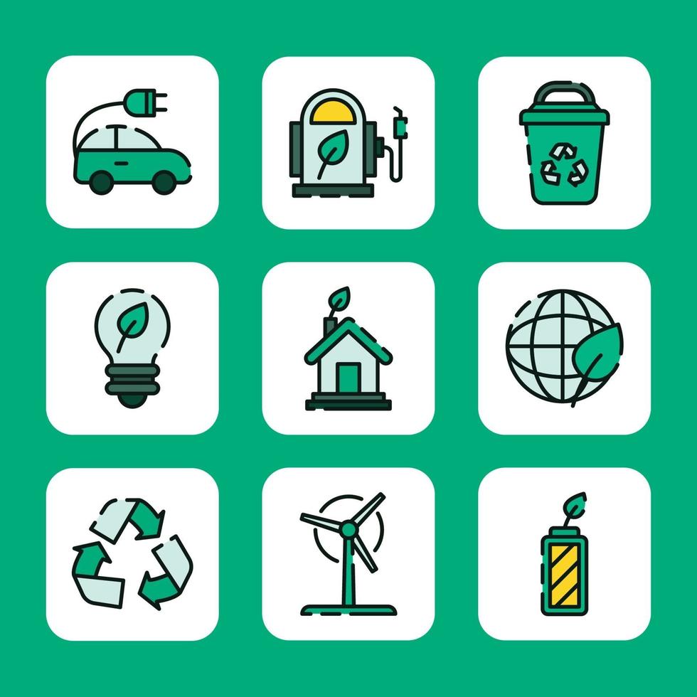 The Use Of Eco Green Power vector