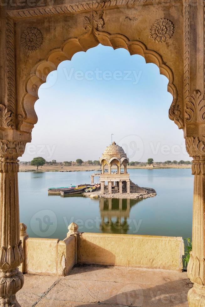 Gadisar lake in the morning at Jaisalmer, Rajasthan, India. photo