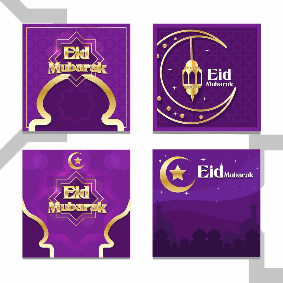 Eid Mubarak Social Media Post vector