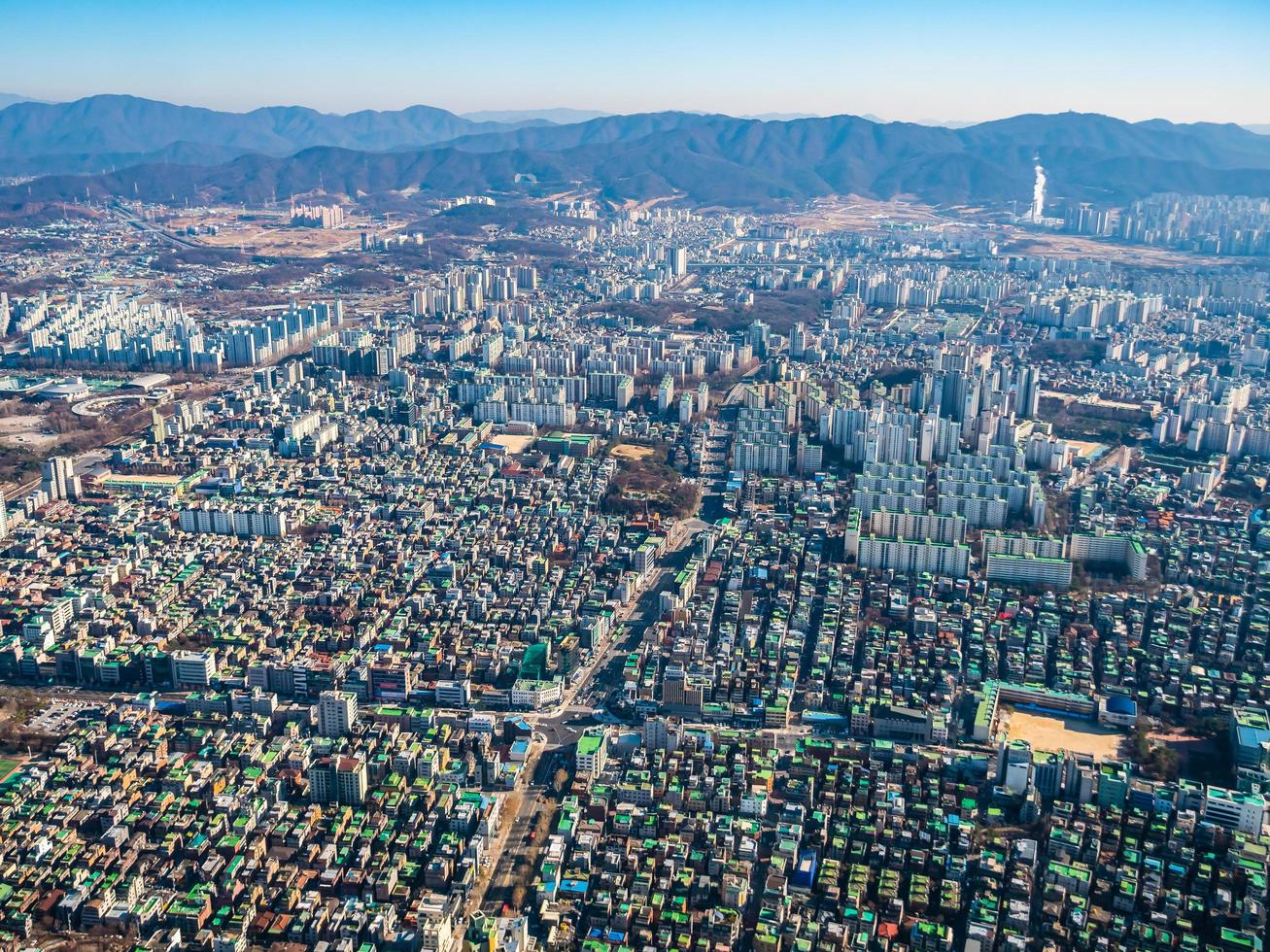 Cityscape of Seoul City, South Korea photo