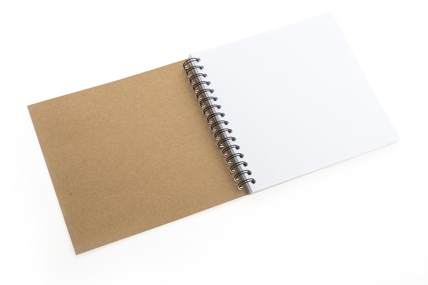 Blank notebook isolated photo