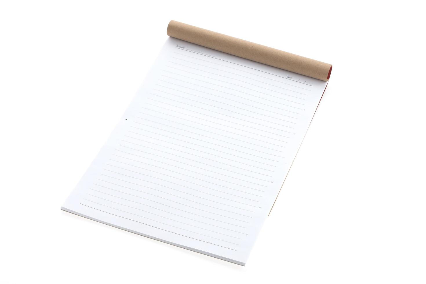 Blank notebook isolated photo