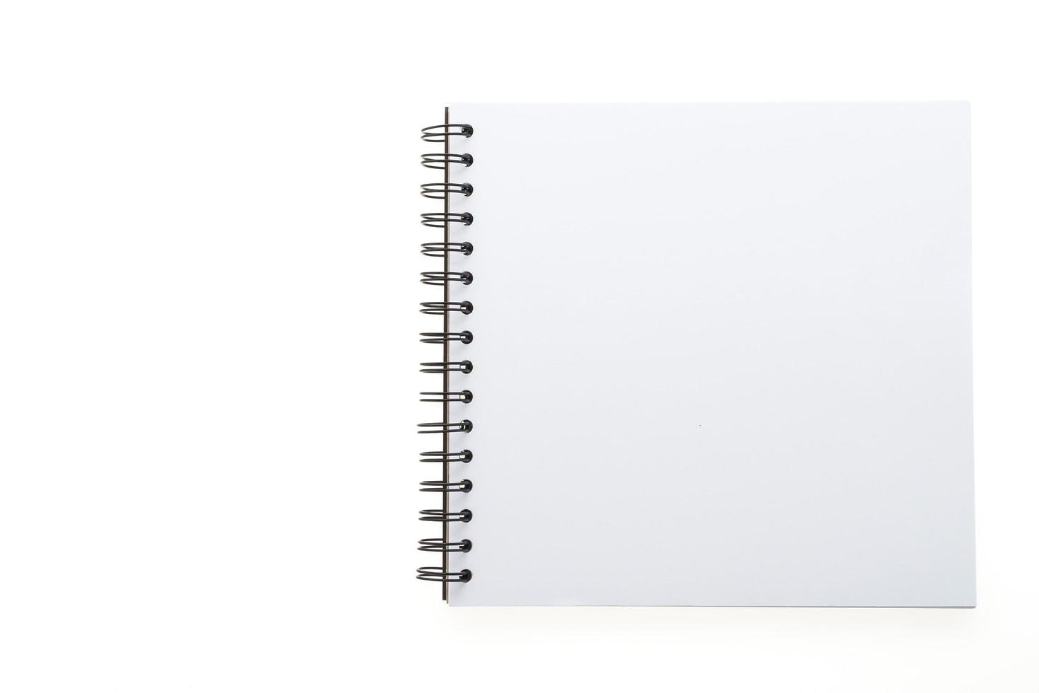 cuaderno en blanco aislado foto