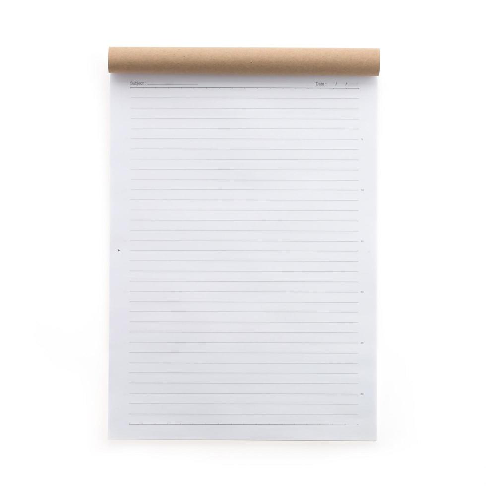 Blank notebook isolated photo