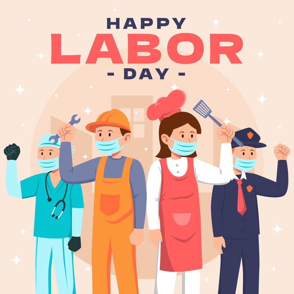 Labor Day Greeting Concept vector
