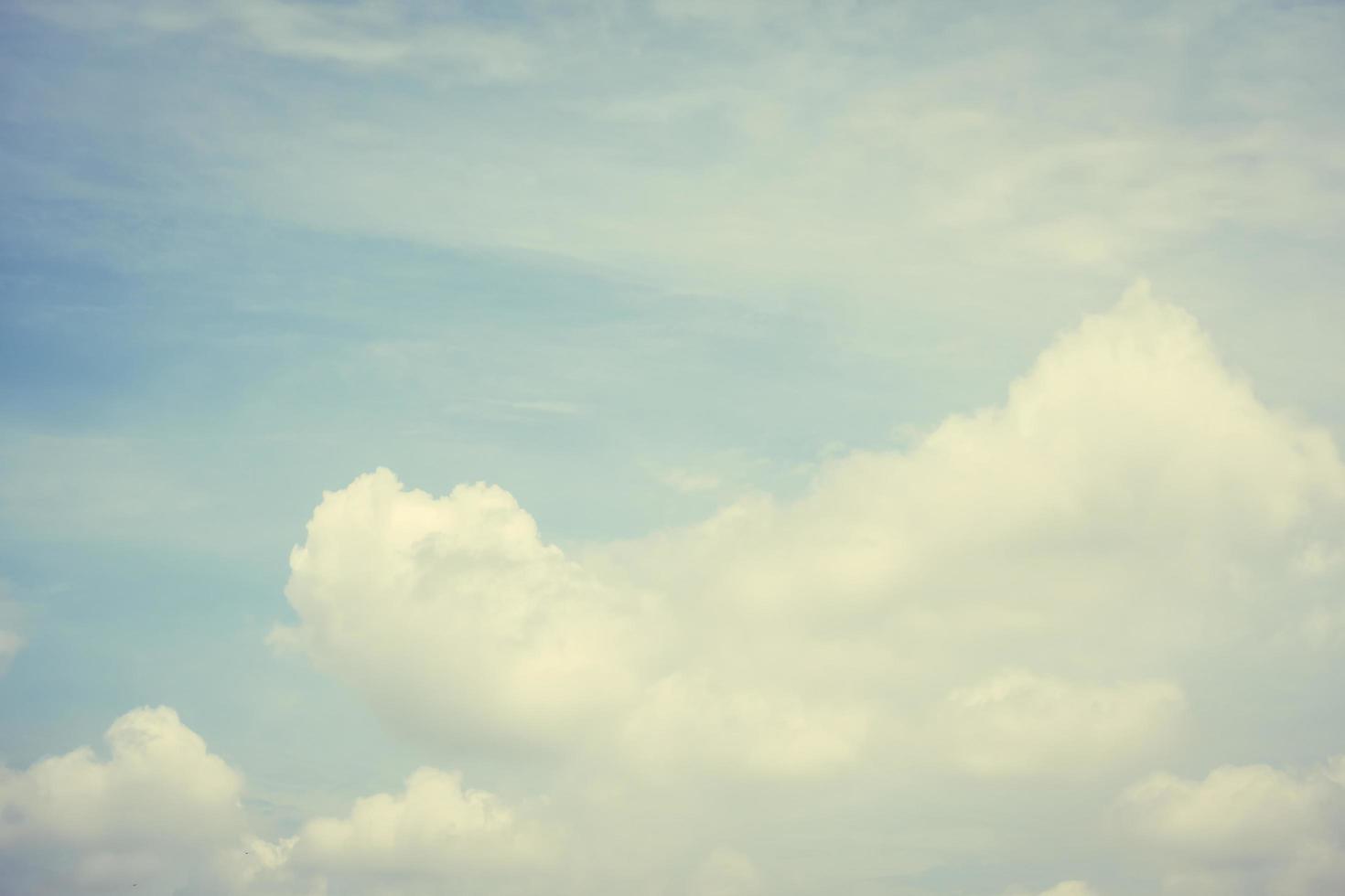 White cloud on blue sky photo