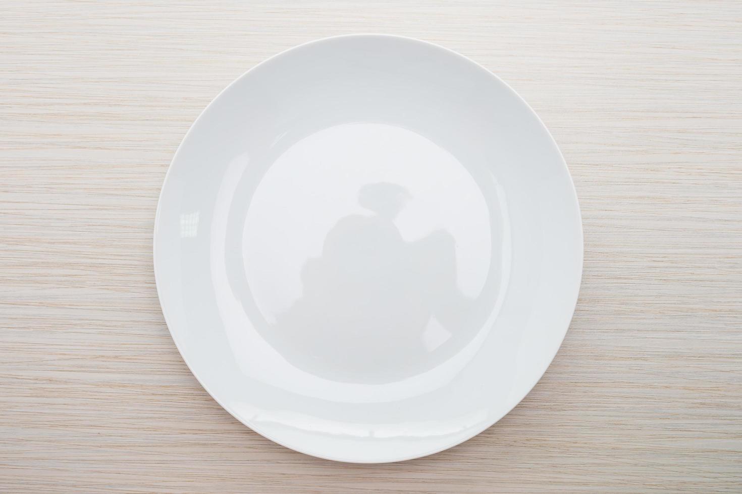 Empty white plate photo