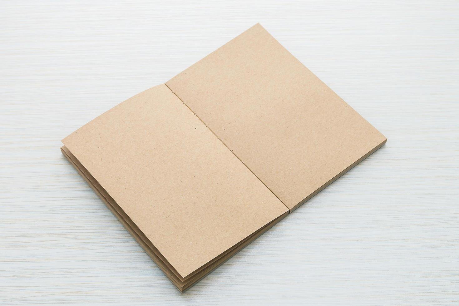 maqueta de cuaderno en blanco foto
