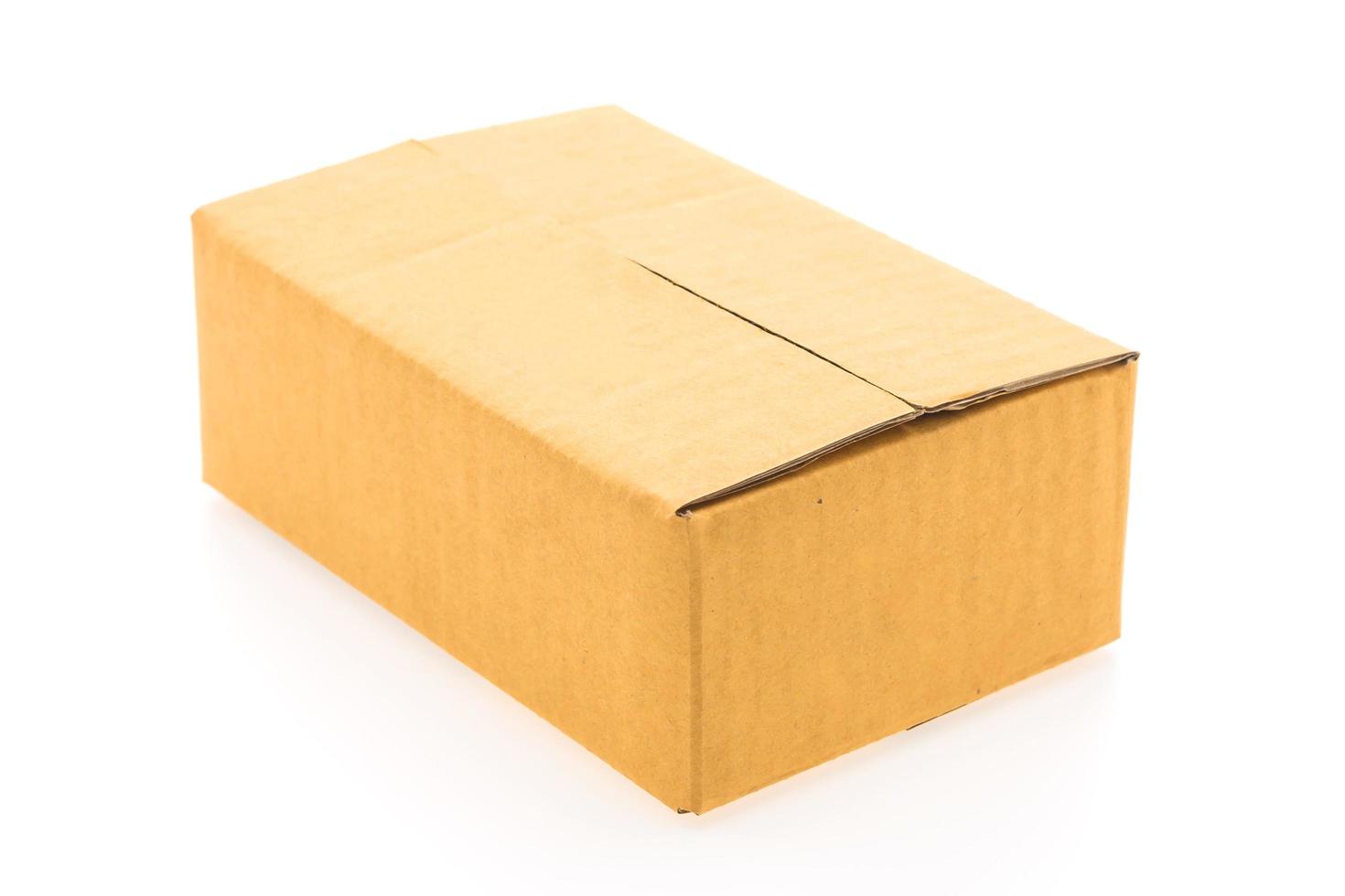 Brown box isolated photo