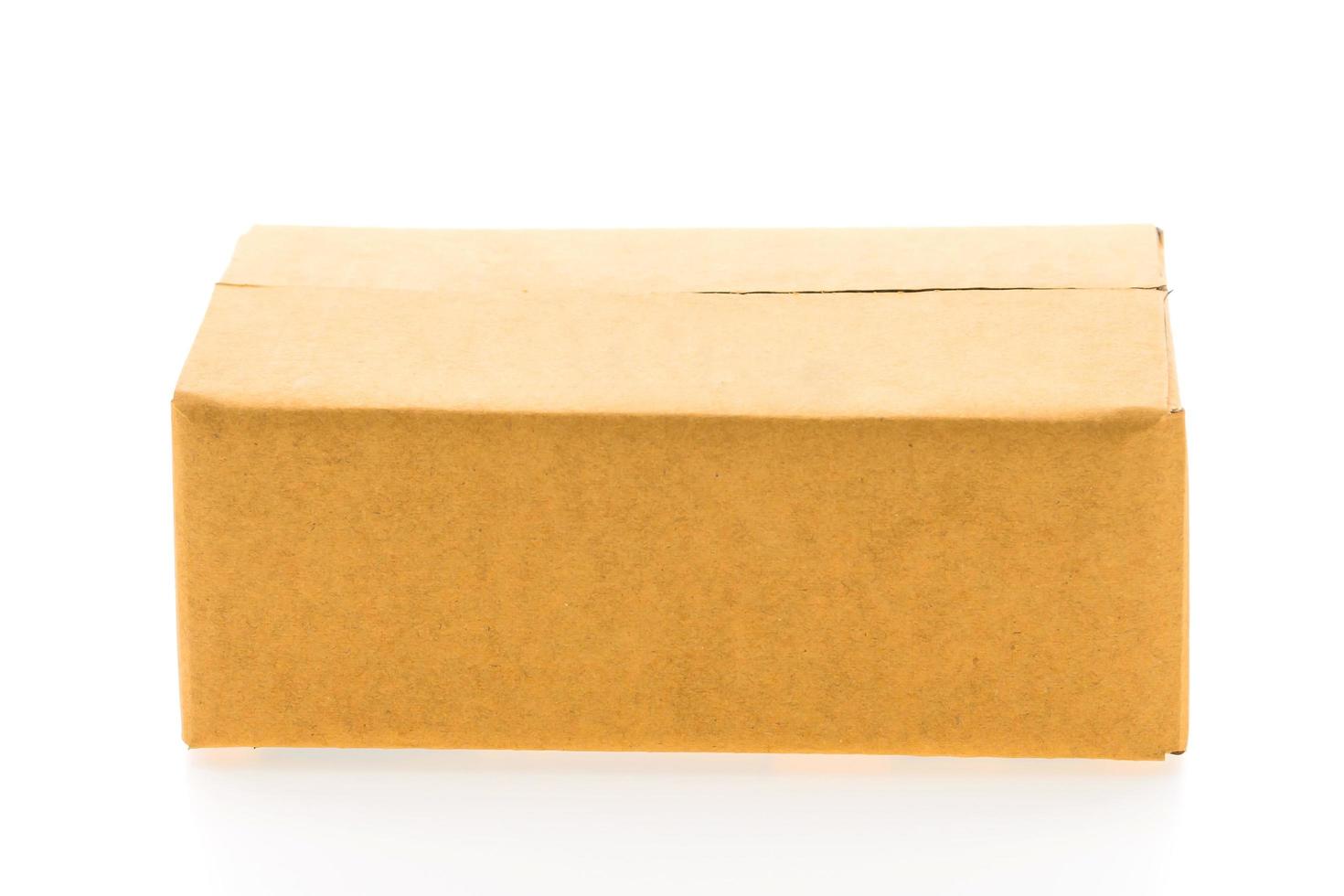 Brown box isolated photo
