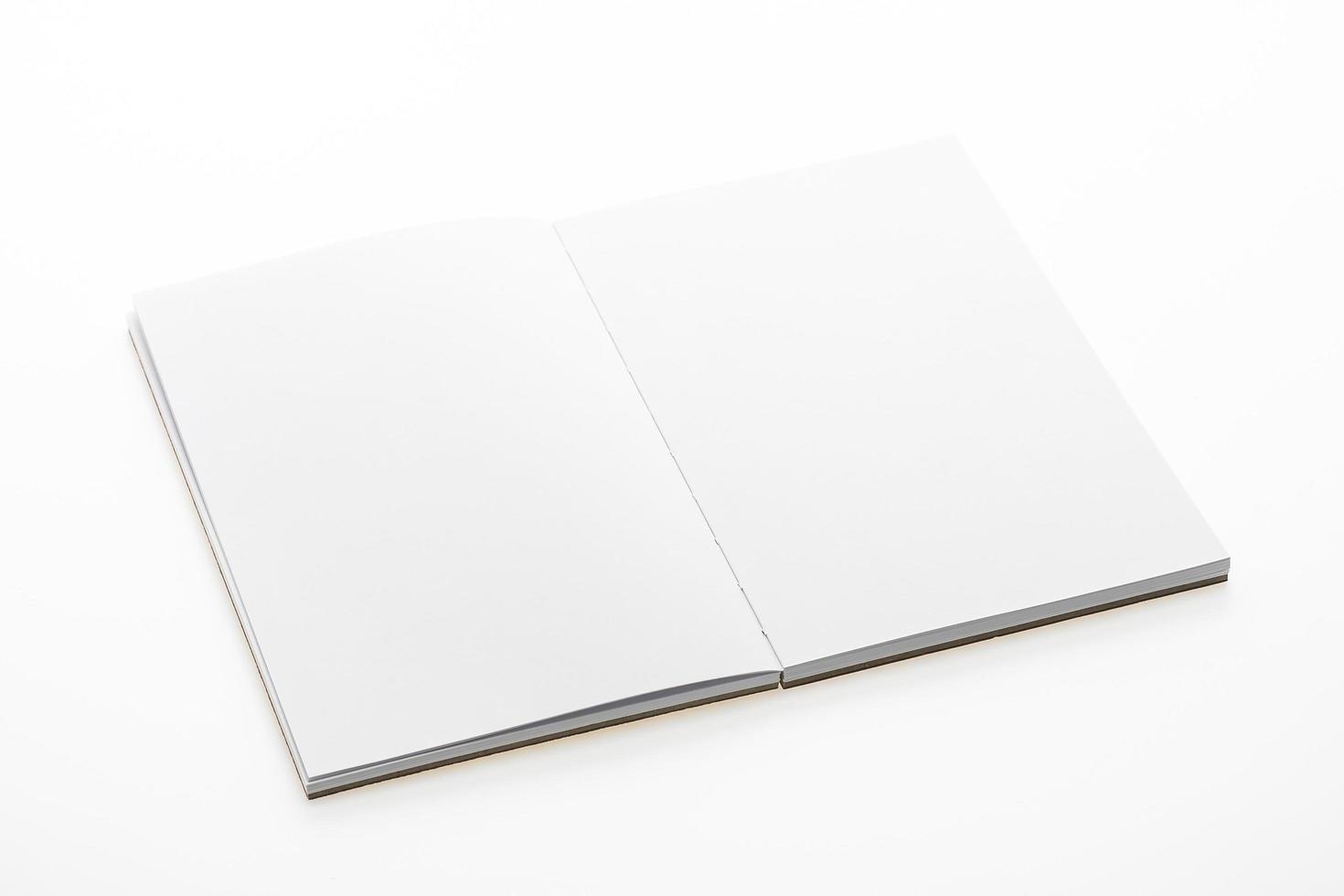 Blank note book paper isolated photo