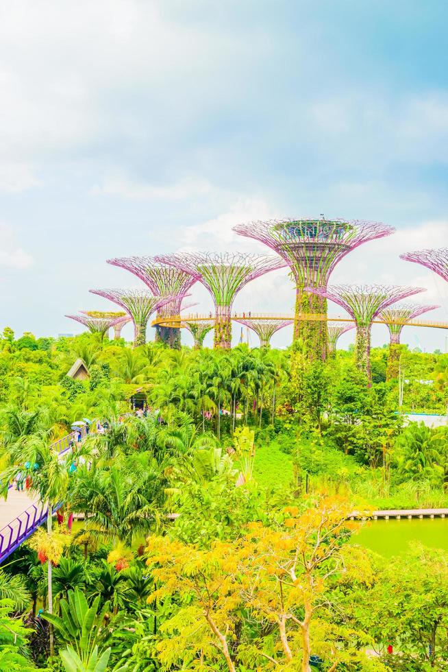 jardín junto a la bahía en singapur foto