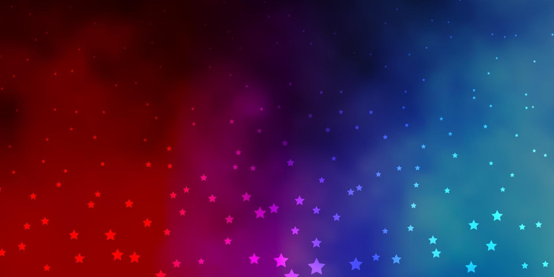 Dark Blue, Red vector layout with bright stars.