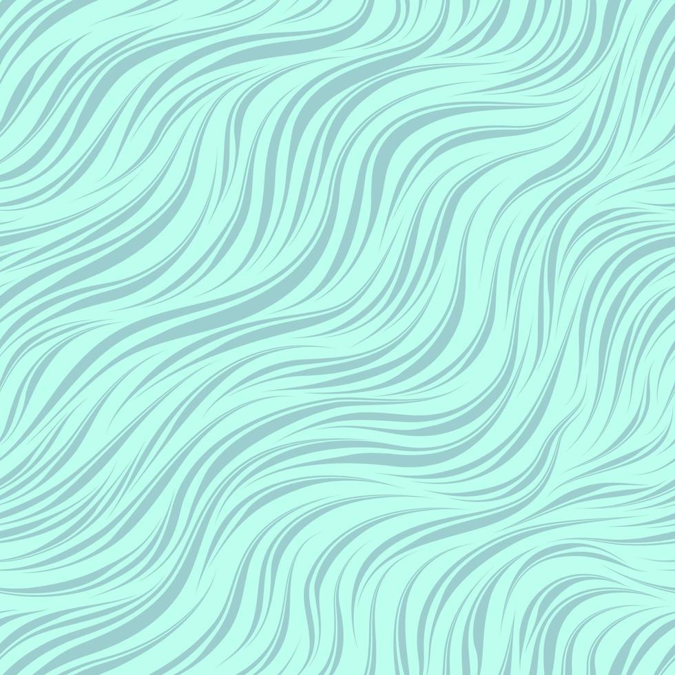 Seamless turquoise vector pattern. Texture of smooth flowing waves for textile and packaging.