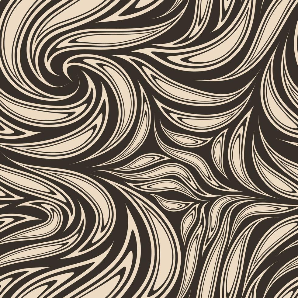 Seamless vector pattern in beige color from cut smooth stripes or brush strokes. Flowing abstract texture for prints, textiles