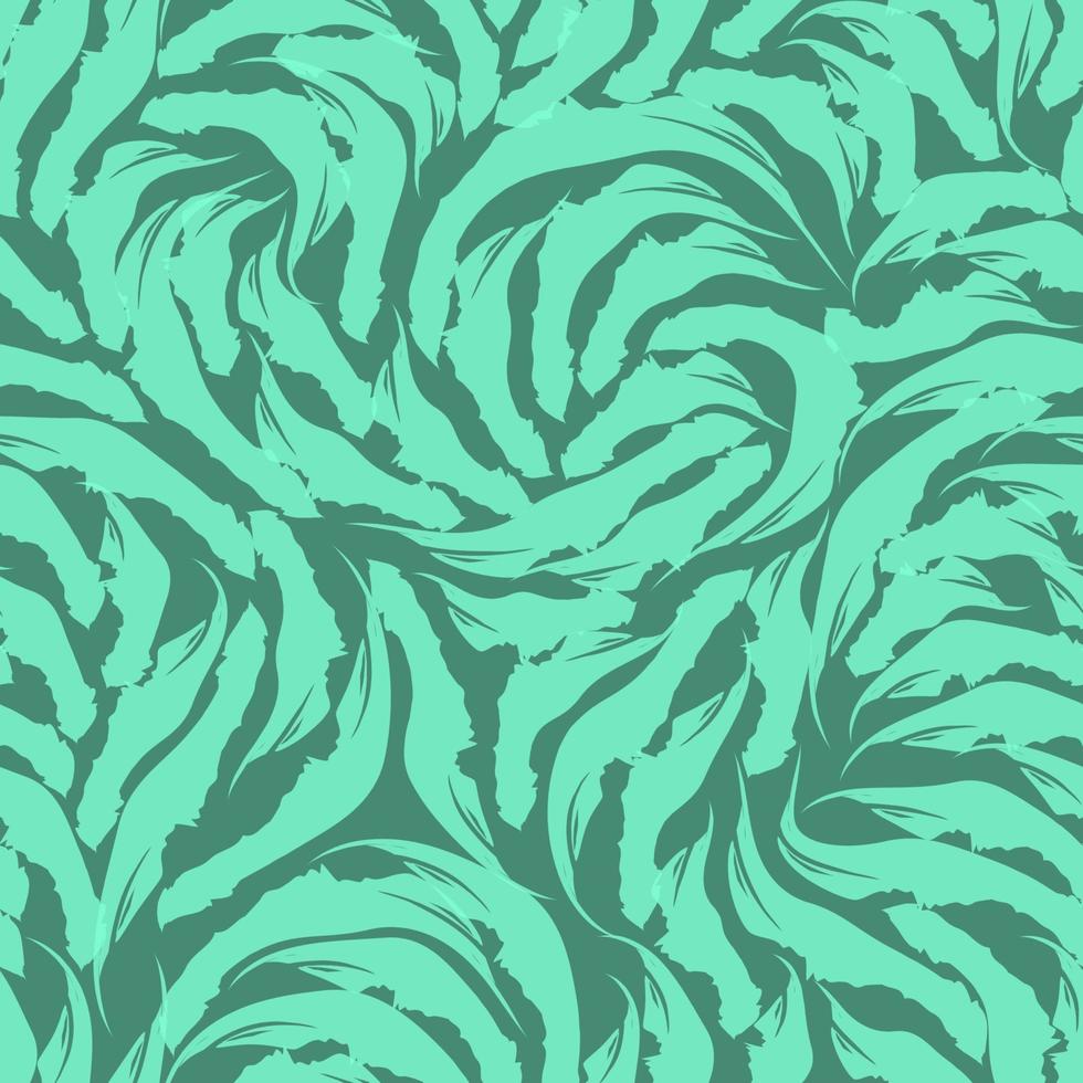 Abstract shapes seamless pattern. Texture for fabrics or wrapping paper. Grunge texture Aqua Menthe colors on a turquoise background. vector
