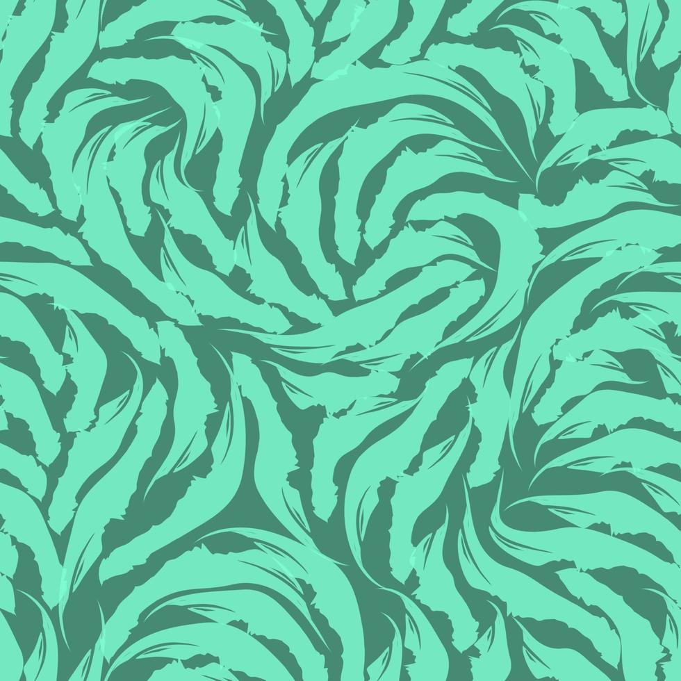 Abstract shapes seamless pattern. Texture for fabrics or wrapping paper. Grunge texture Aqua Menthe colors on a turquoise background. vector