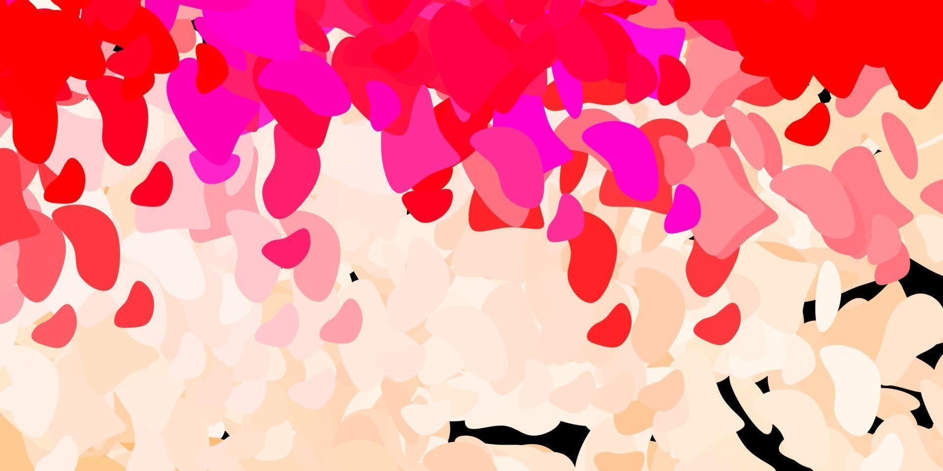 Light red vector backdrop with chaotic shapes.
